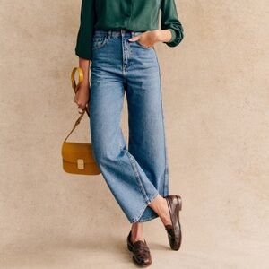 Sezane Le Crop denim